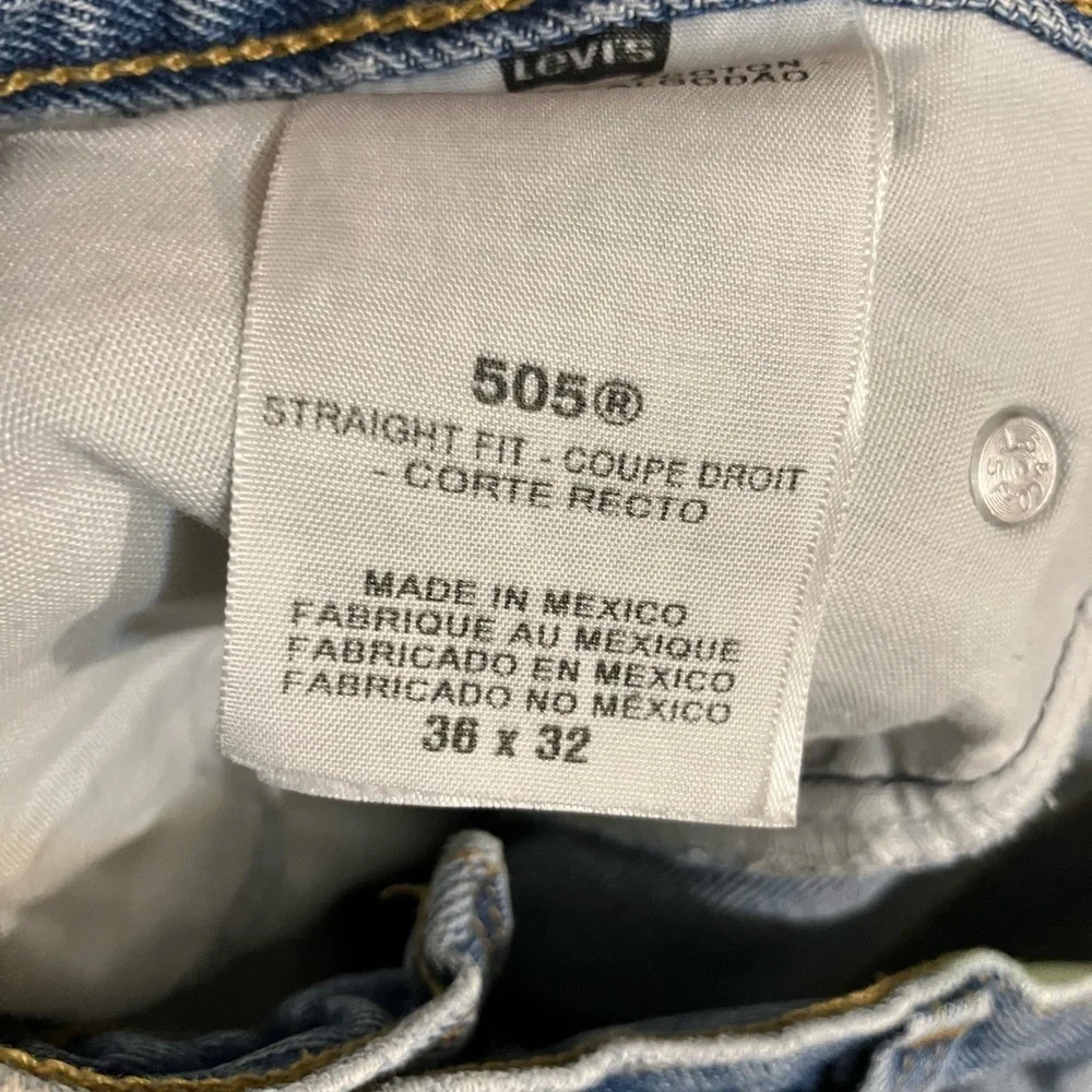 Levi’s 505 men’s 36 x 32   2010 stonewashed denim red tag regular fit